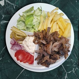 Shaorma vită la farfurie