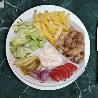 Shaorma pui la farfurie