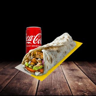 Shaorma cu de toate + Coca Cola