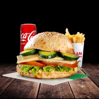 Meniu Doner Vegetarian cu Cartofi si Suc