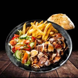 Kebab Mixt la Farfurie cu Chifla