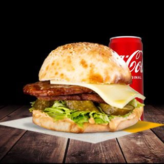 Cheeseburger + Coca-Cola