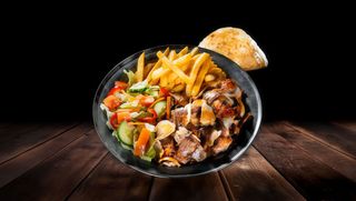 Kebab de vita la farfurie