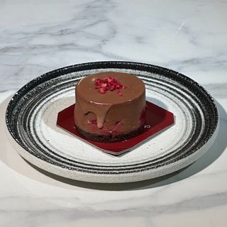 Mousse fără gluten cu ciocolată si zmeură
