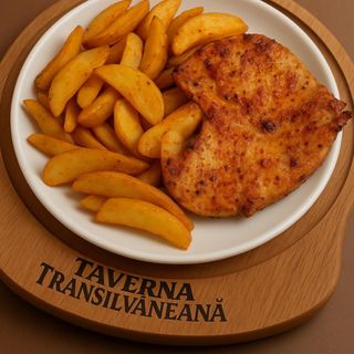 Piept de pui la gratar si cartofi aurii 100g/200g