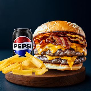Smash Bacon & Cheese Burger Menui