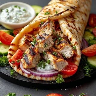 Greek Gyros with Grilled Chicken