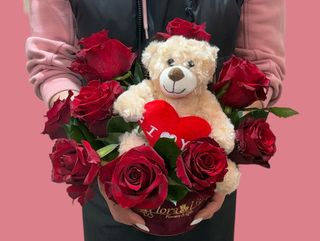 Cutie cu Trandafiri si Ursulet❤️