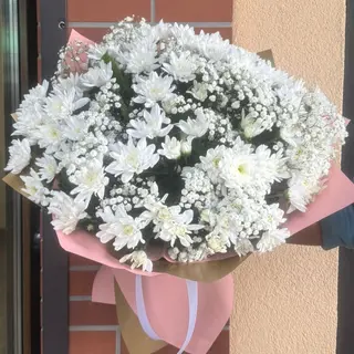 Buchet Crizantema si Gipsofila