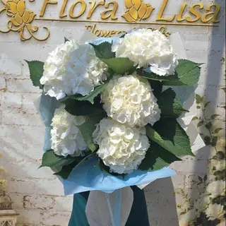 Buchet 5 hortensii albe