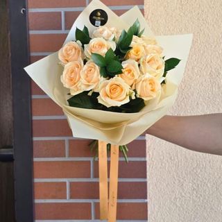 Buchet  15 trandafiri Peach