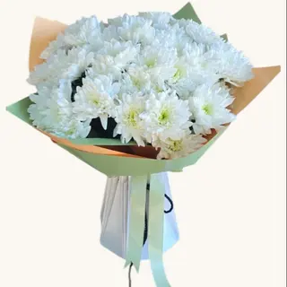 Buchet de Crizanteme Albe - 7 Fire