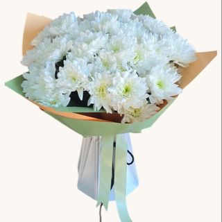 Buchet de Crizanteme Albe - 7 Fire