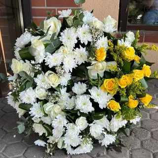 Coroana Funerară cu Galben