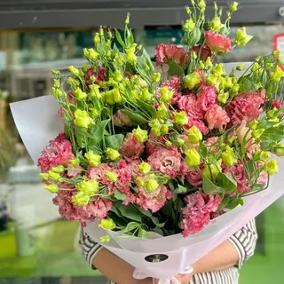 Buchet 11 Eustoma Dark Pink
