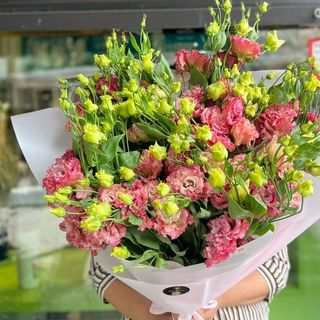 Buchet 11 Eustoma Dark Pink