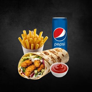 Shaorma crispy + cartofi + doza + sos