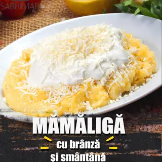 Mamaliga cu branza si smantana