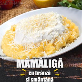 Mamaliga cu branza si smantana