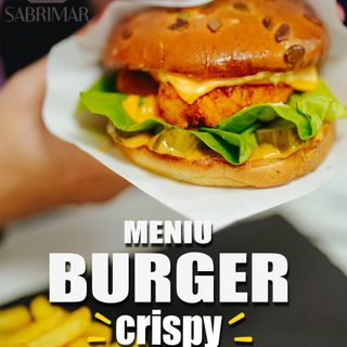 Meniu burger crispy cu cartofi prajiti