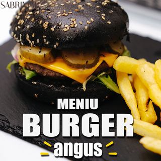 Meniu Burger Angus cu cartofi prajiti