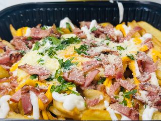 Loaded fries -Egg&Bacon