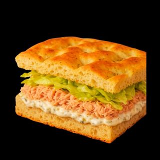 Focaccia mediteraneană cu ton