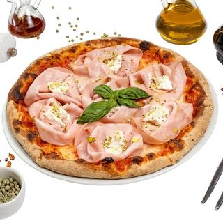 Pizza Mortadella cu fistic Ø 32cm