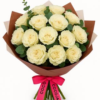 Buchet trandafiri albi