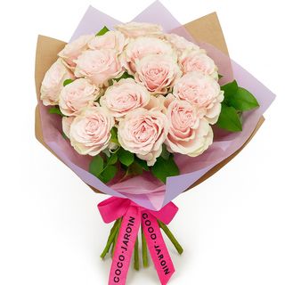 Buchet trandafiri roz pudrat