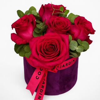 Aranjament floral din 5 trandafiri Pink Floyd