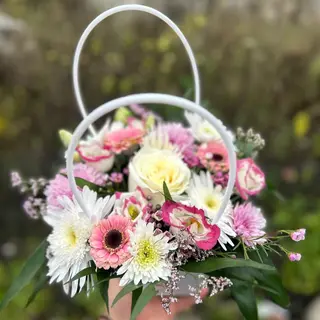 White and Pink Bag