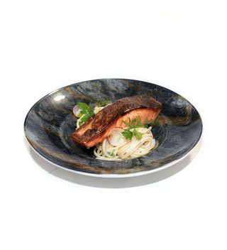 File de somon cu linguine