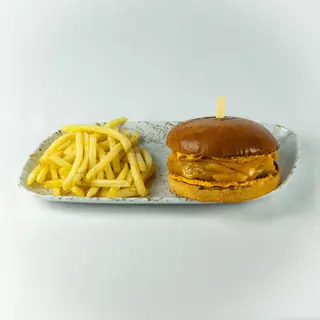 CHEESE VOLCANO BURGER