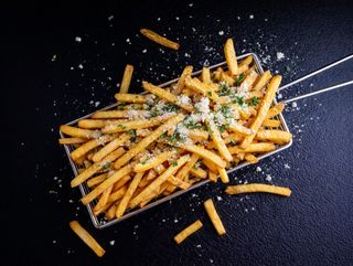 Bucket garlic parmesan fries