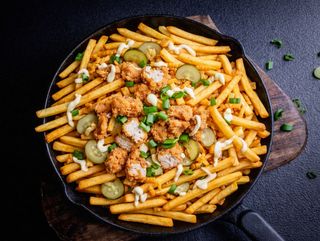 Loaded fries & Crispy chicken