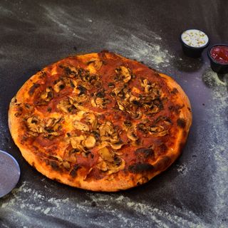 Pizza Mushroom and Spicy Salami NY