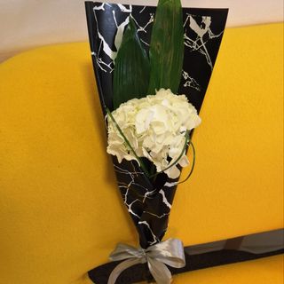 Tribut solo alb cu hortensie