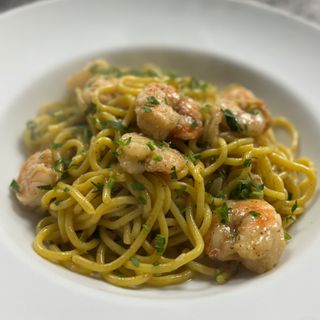 spaghetti Aglio Olio Peperocino e gamberi 550g