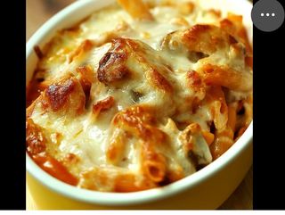 Penne al Forno con pollo Funghi