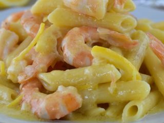 Penne Limone e Gamberi