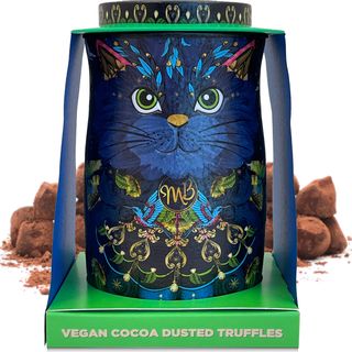 Cutie metalica cu Trufe din ciocolata vegana Monty Bojangles Persian Cat Midnight Prince 135G
