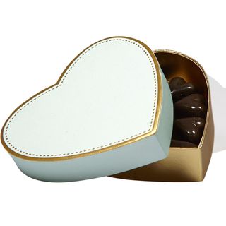 Cutie cu 9 praline belgiene asortate Mint Whisper Heart, Valentino Chocolatier