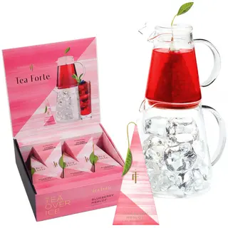 Set cadou cu ceainic pentru ceai rece si 5 piramide ceai rece Blueberry Merlot Gift – Tea Forte