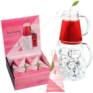 Set cadou cu ceainic pentru ceai rece si 5 piramide ceai rece Blueberry Merlot Gift – Tea Forte