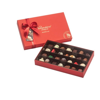 Cutie cu 28 de praline belgiene Valentino Chocolatier