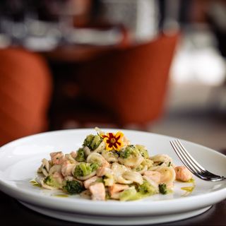 ORECCHIETTE BROCCOLI AND SALMON