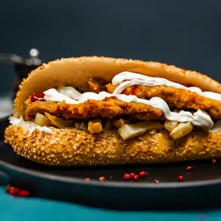 Sandwich cu mușchiuleț porc