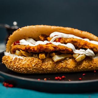 Sandwich cu mușchiuleț porc