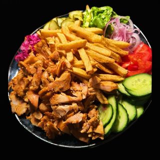 Shaorma de pui la farfurie